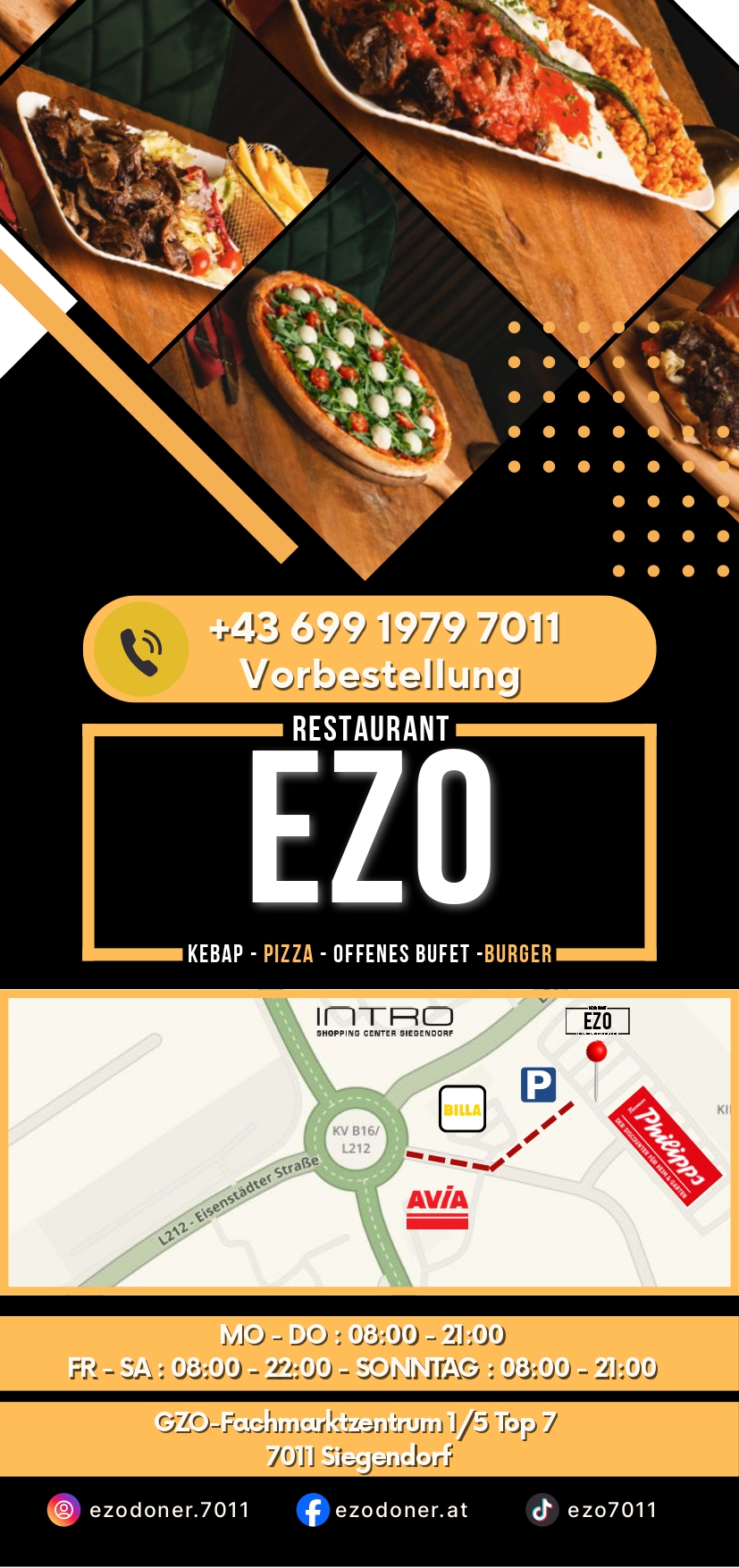EZO Restaurant – Döner & Pizza | Siegendorf