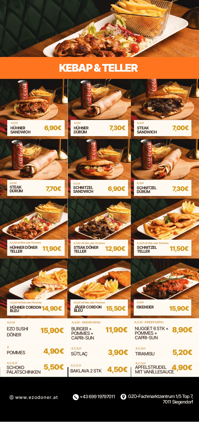 EZO Restaurant – Döner & Pizza | Siegendorf